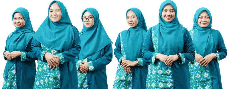 Enam guru Early Years berseragam teal